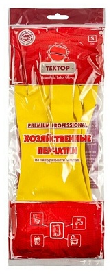 Перчатки хозяйственные латексные Professional Premium, Текстоп (S) (х1/120) Китай